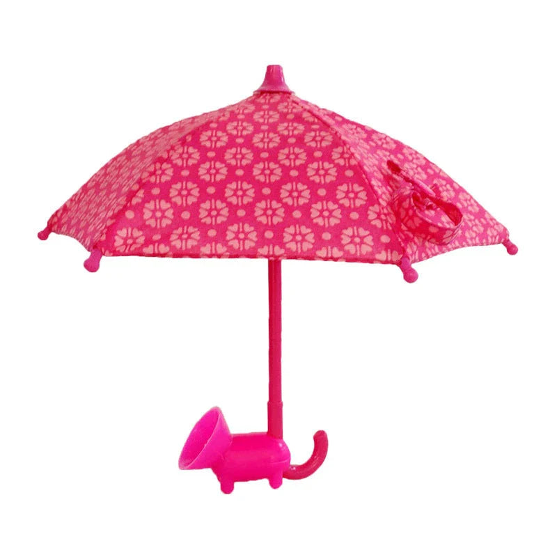 Personalized mobile phone holder with retractable shade umbrella in various colors