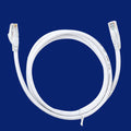 White Cat6 network cable with RJ45 connectors in various lengths including 1M to 50M for Ethernet networking