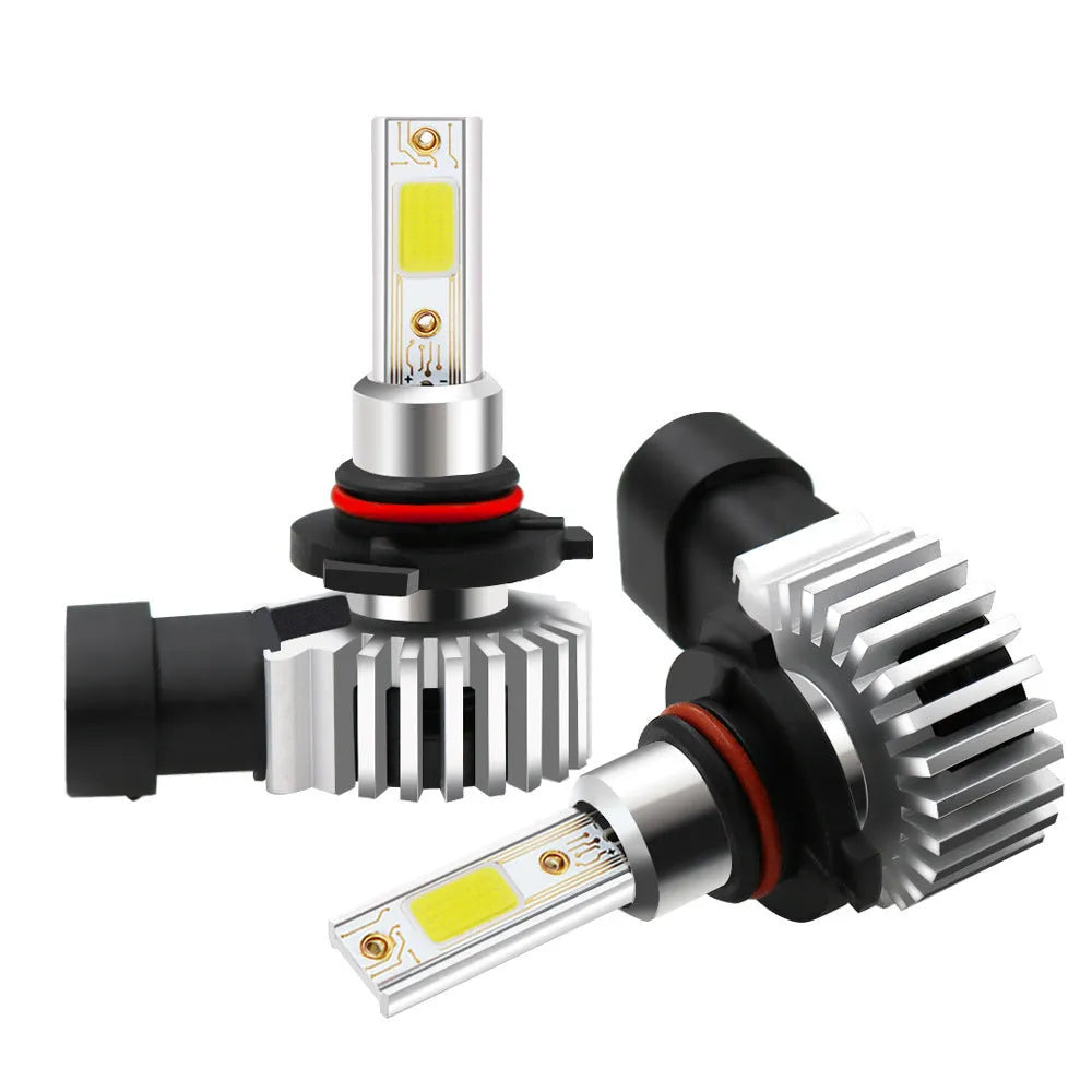 D9 car high-power integrated in-line LED headlight with aviation aluminium housing and COB chip, 6600 lumens spotlight beam