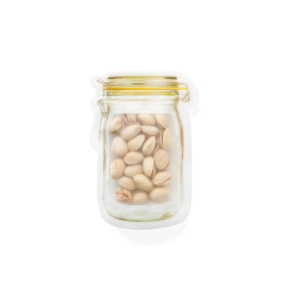 Reusable waterproof snack storage bag with zipper, 1L capacity