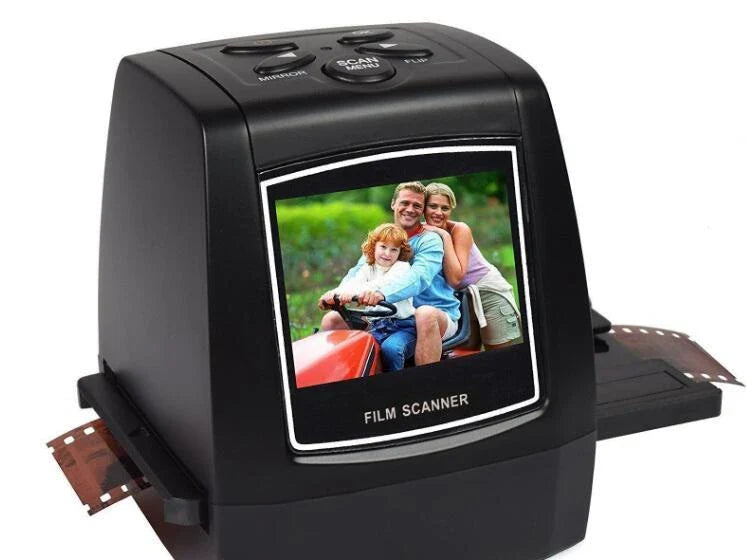 Compact 35mm film scanner with 5.0 Mega pixels resolution for high-quality digital conversion