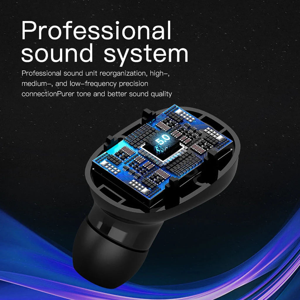 Bluetooth wireless in-ear stereo earphones with digital charging box