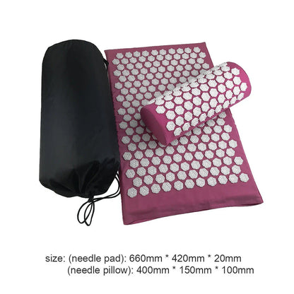 Lotus Acupressure Massage Set with pillow and mat for stress relief