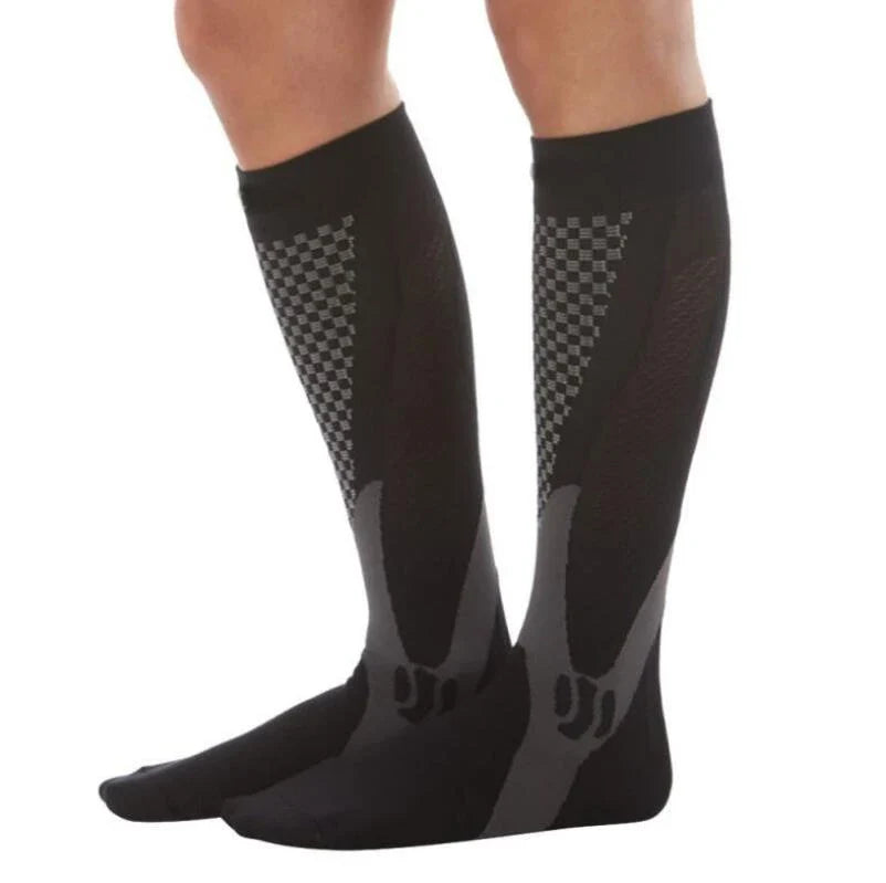 Premium compression socks with graduated support and moisture-wicking fabric for active lifestyles