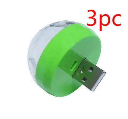 USB 5V Disco Ball Projector with vibrant LED light effects