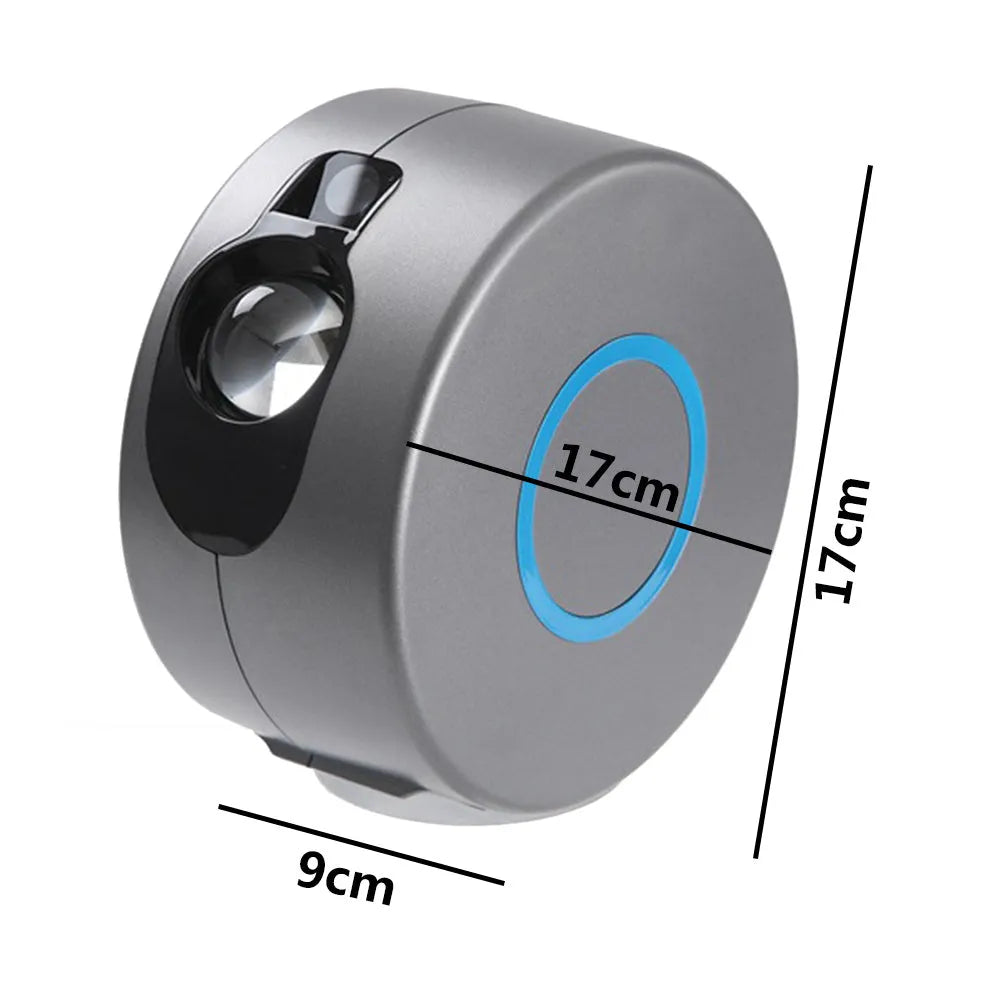 Grey starry sky projection lamp with laser and LED lighting for indoor events