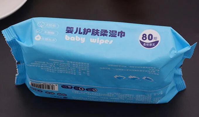 Pack of 80 thick, super soft non-irritating baby wipes, perfect for sensitive skin