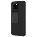 Black Samsung Galaxy S20 Ultra Black Mirror Pro slide protective phone case with TPU and PC back cover