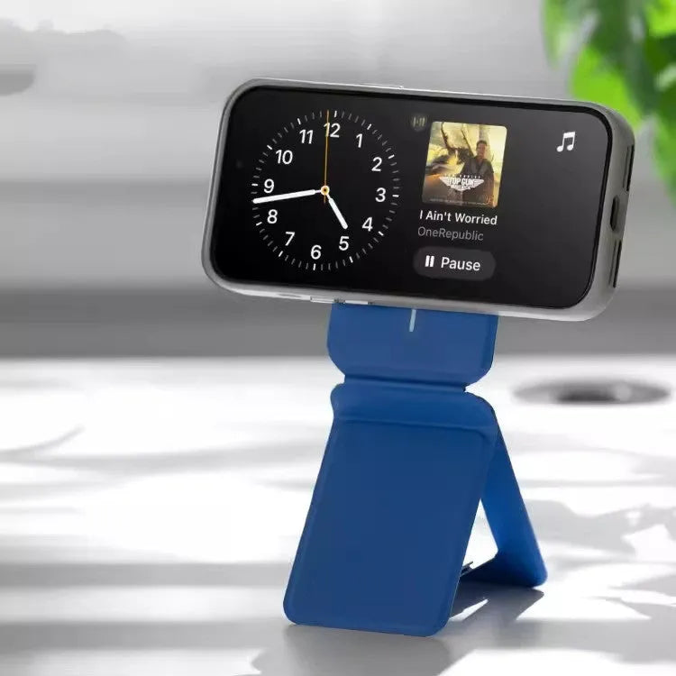 Black magnetic mobile phone holder case showing slim profile and built-in mount system.