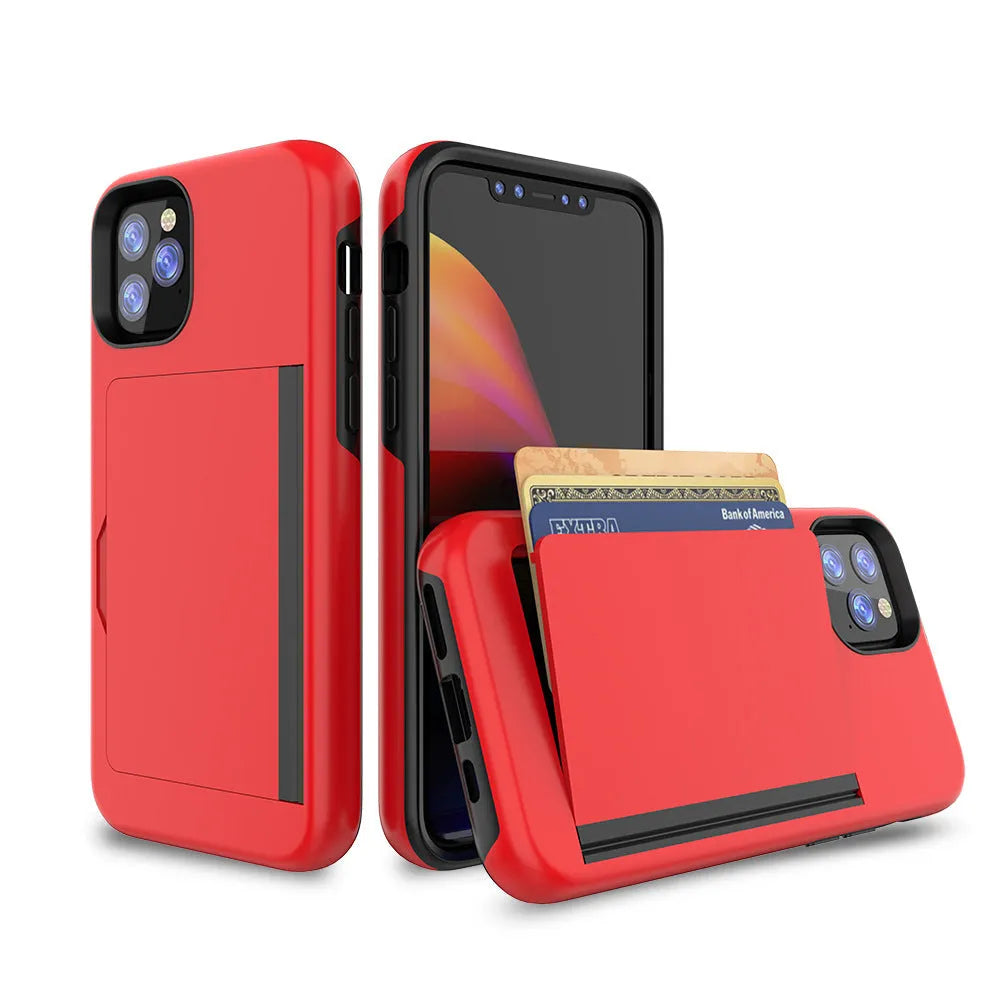iPhone 11 protective case in solid colour with TPU and PC dual-material construction