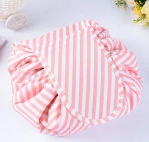 Animal print large capacity drawstring cosmetic storage bag with waterproof oxford cloth