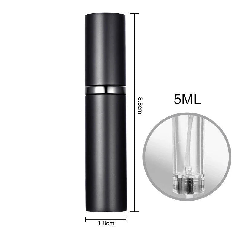 Compact perfume vaporizer in various colours with leak-proof design for travel