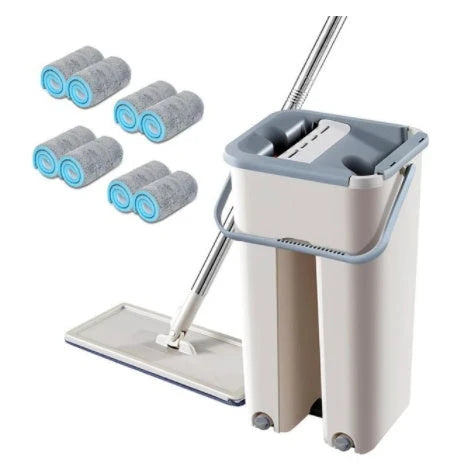 Home Kitchen 360-Degree Lazy Floor Mop with microfiber head and aluminum rod