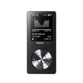 Gold all-metal MP3 music player with 1.8-inch screen showing music interface.