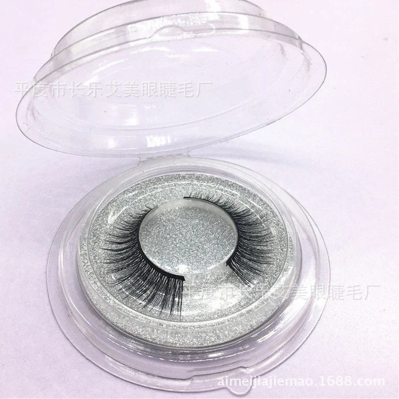 3D-16 mink hair false eyelashes with natural eye tail elongation and cotton terminals