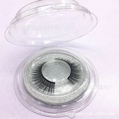 3D-16 mink hair false eyelashes with natural eye tail elongation and cotton terminals
