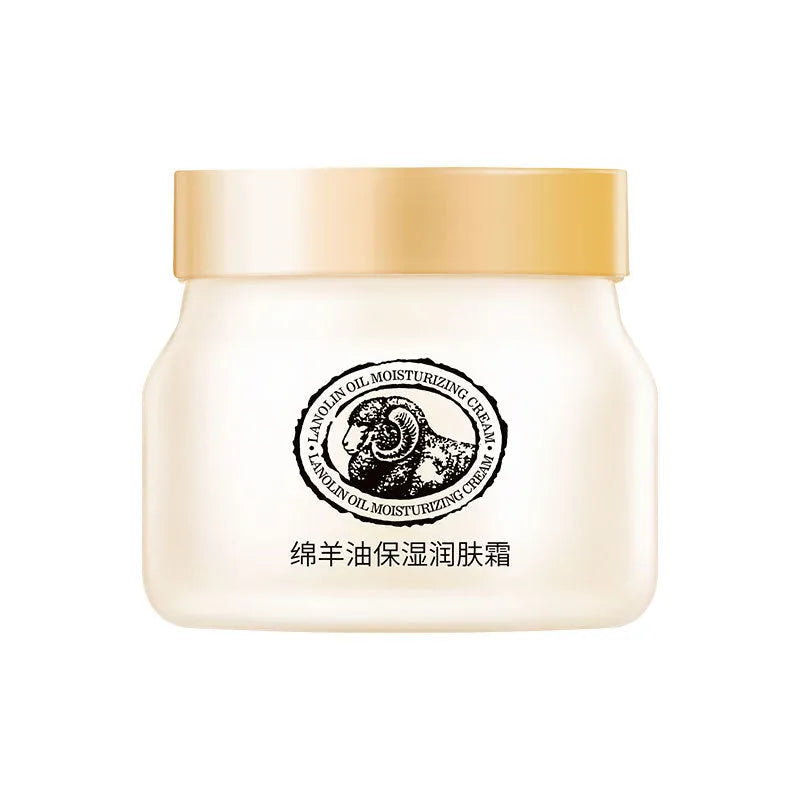Lanolin Moisturizing Facial Cream in a 90g white jar with blue label