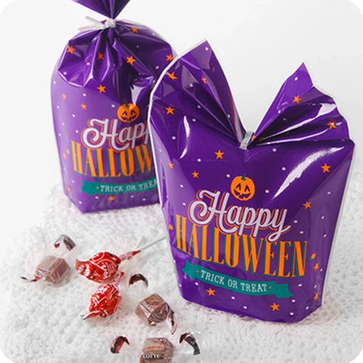 Holy Festival Candy Bag Halloween in orange and dark purple