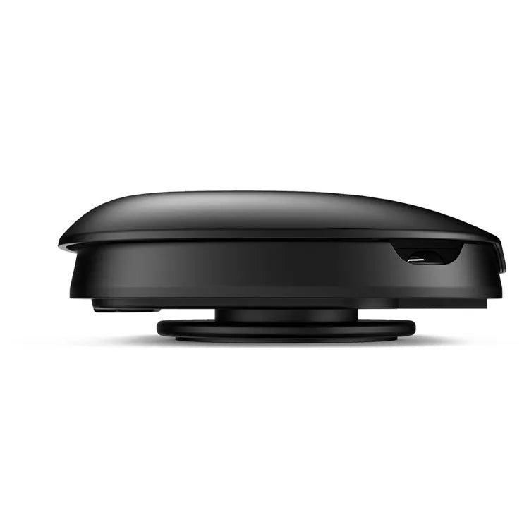 Black rotating suction cup car phone mount with universal clamp for navigation devices
