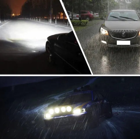 S2 car LED headlight with COB chip and cooling fan system