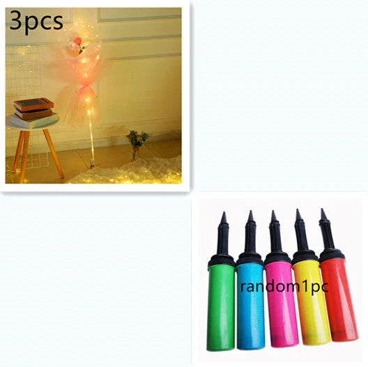 LED luminous balloon rose bouquet in various colors for Valentine's Day decorations