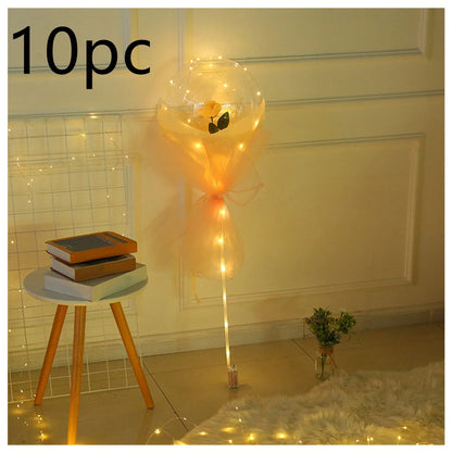 LED luminous balloon rose bouquet in various colors for Valentine's Day decorations
