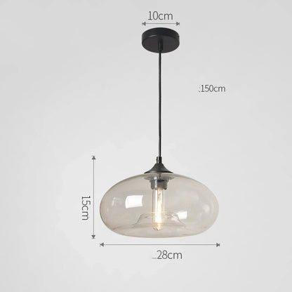 Nordic Modern Loft Pendant Lamp with glass body and adjustable height