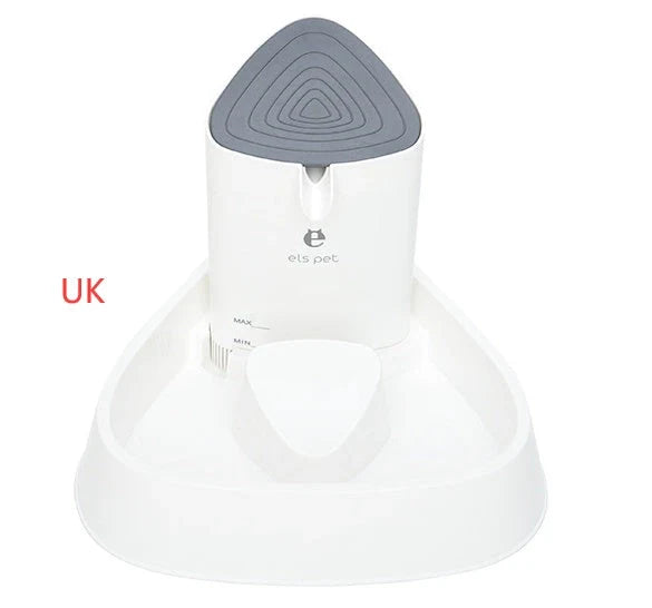 1.5L automatic pet water fountain with 4-layer filter in white