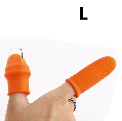 Silicone Finger Guard for Safe and Efficient Vegetable Harvesting with Sharp Curved Blade and Comfortable Grip