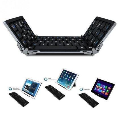Intelligent Pocket Folding Keyboard Travel Edition in black and white