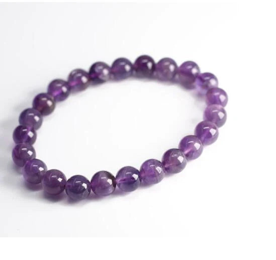 Natural Fantasy Amethyst Bracelet with adjustable string and vibrant amethyst beads