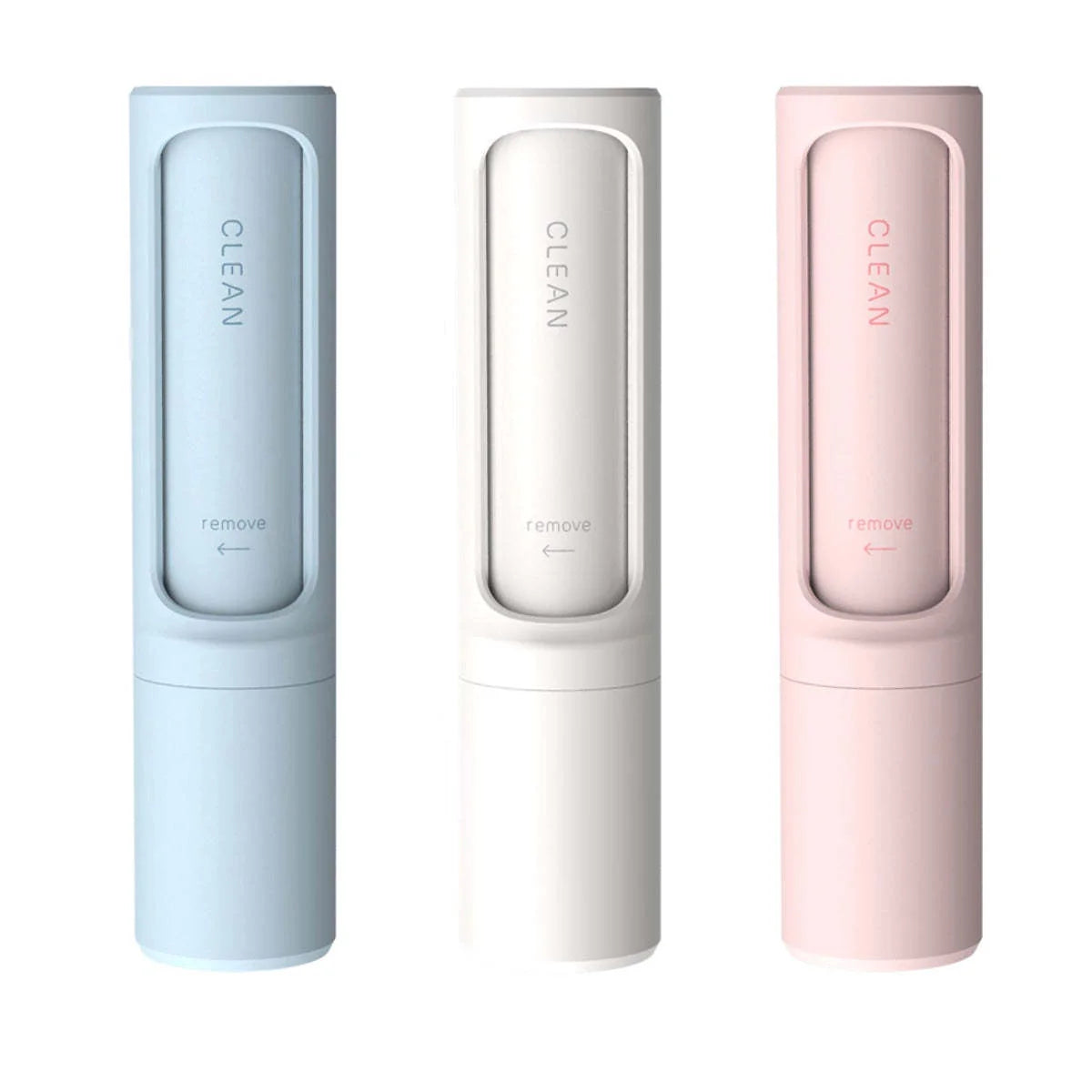 Rotating cylinder electrostatic hair remover brush in multiple colours