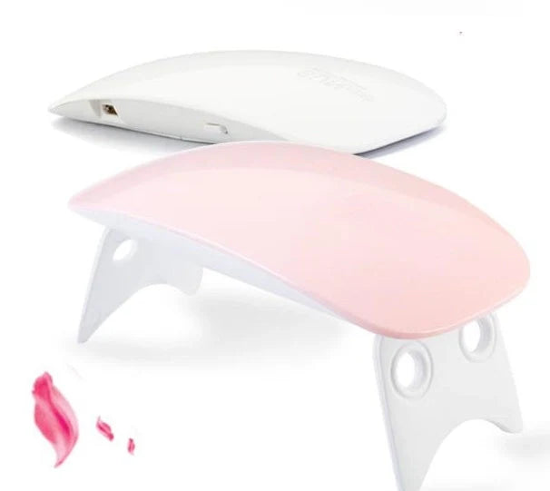 USB Nail Light LED Portable 6W in pink and white with adjustable angle for quick drying