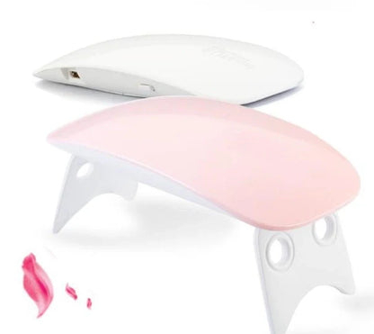 USB Nail Light LED Portable 6W in pink and white with adjustable angle for quick drying