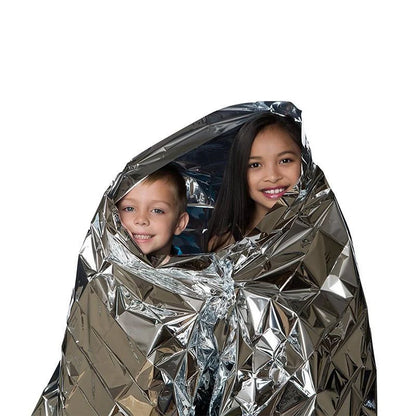 Silver emergency hypothermia blanket for outdoor survival, 130x210cm