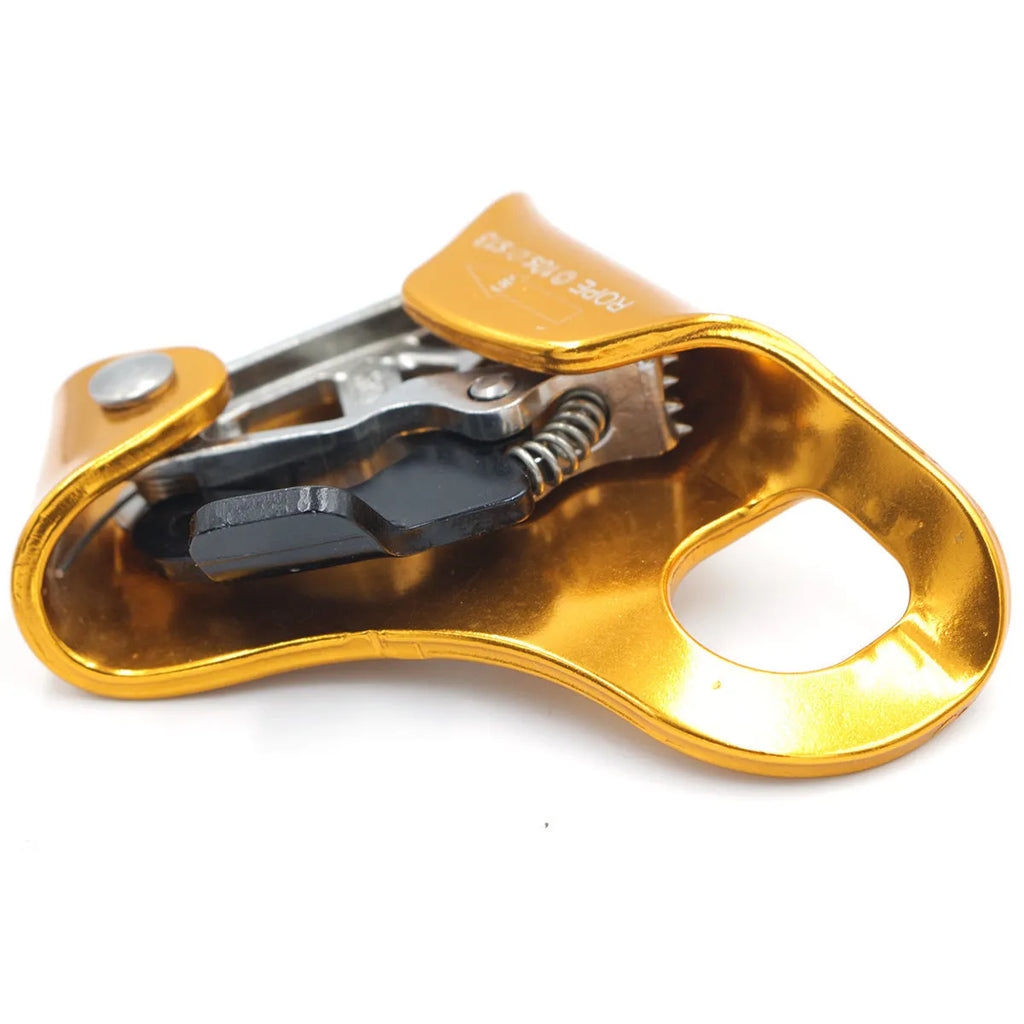 Pre-abdominal ascender in yellow, 7075 aluminium alloy, 150kg load capacity