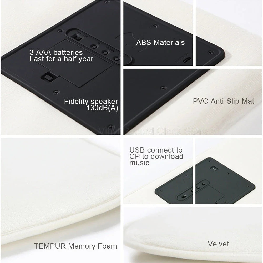 Innovative alarm clock carpet with touch-sensitive design, bright LED display, and high-density memory foam for comfort