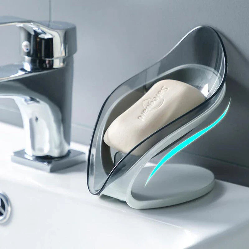 Shopfluxpro NZ Self-Draining Leaf-Shaped Soap Dish - Innovative Bathroom Essential