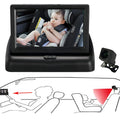 Black plastic car reversing display with 4.3 inch TFT screen, model CLT-509-1, for small car use