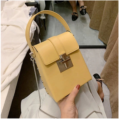 Horizontal square wild shoulder chain bag in various colors