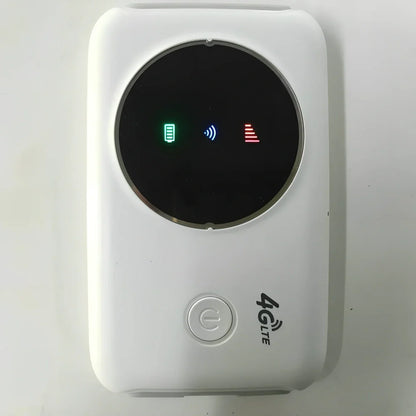 White 4G wireless router with 150Mbps speed, dual band 5GHz support, and SIM card slot for secure connectivity