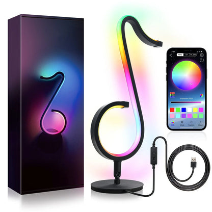 Versatile Symphony Atmosphere Light with rotating design, RGB color-changing modes, and smartphone app control