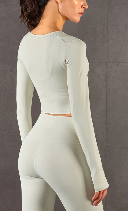 High-elastic fitness long sleeves in various colours for workout enthusiasts