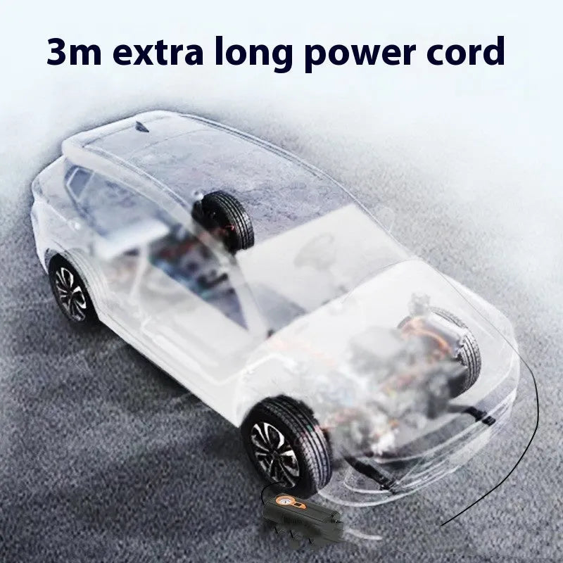 Car portable wireless digital display inflatable air pump with integrated pump and ABS metal body