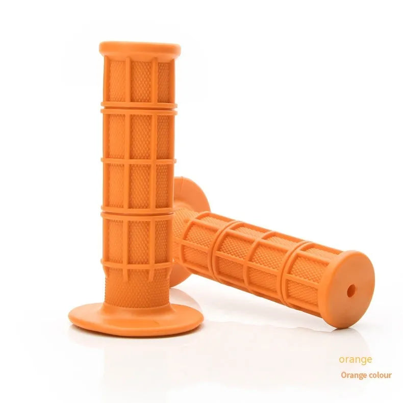 Pair of 22mm rubber motorcycle handlebar grip covers in assorted colours