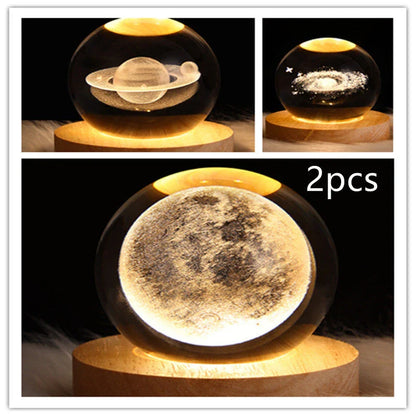 Magical Galaxy Crystal Ball Lamp with captivating 3D celestial lighting effects