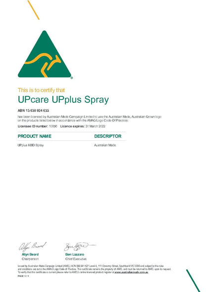 UPplus KBD Spray Oral bottle for respiratory support