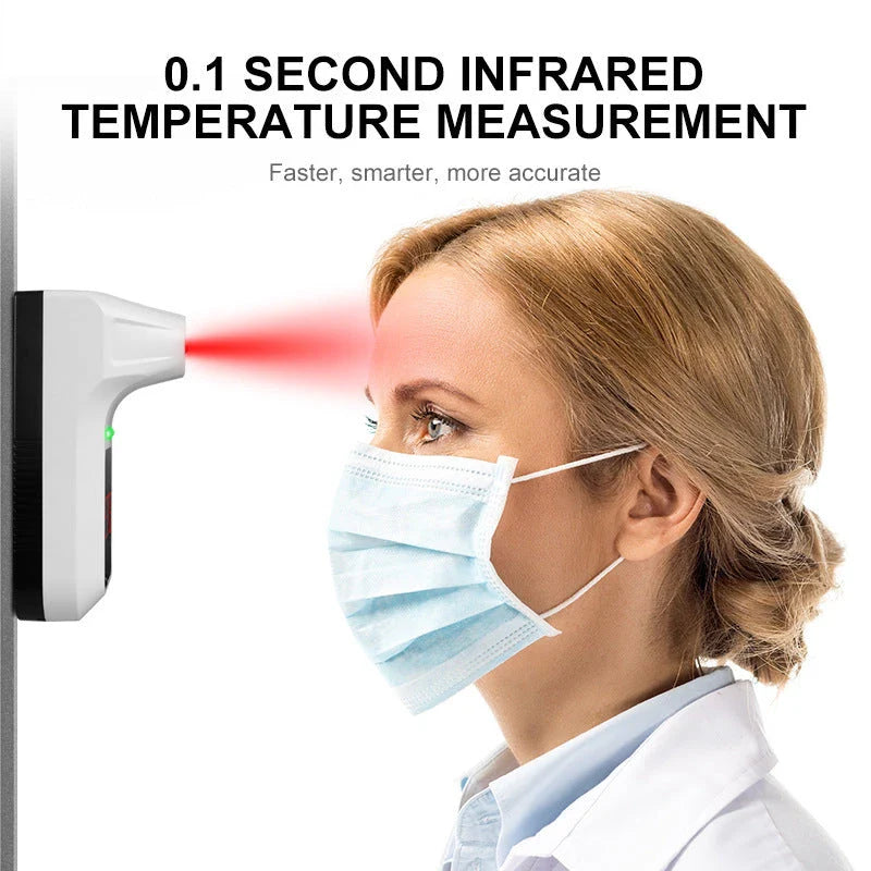 Wall-mounted Thermometer Alarm Thermometer with LED display and non-contact measurement