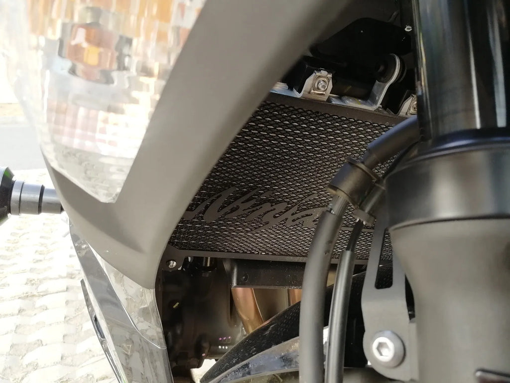 Kawasaki Z400 Ninja 400 radiator guard mesh cover in black gold green or red colour options