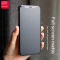 Bright edge frosted tempered glass screen protector for Apple iPhone
